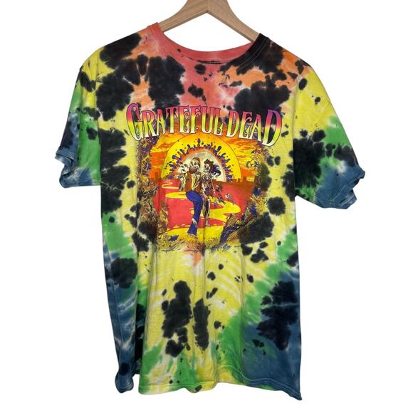 GRATEFUL DEAD Rare 2021 Endless Night Skeleton Tie Dye T-Shirt M/L - Picture 1 of 5
